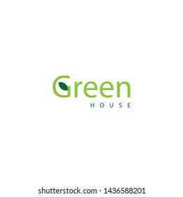 Green House Logotype Design Vector
