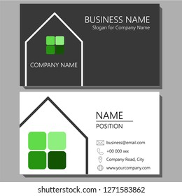 green house name card vector