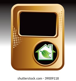 green house on bronze halftone template