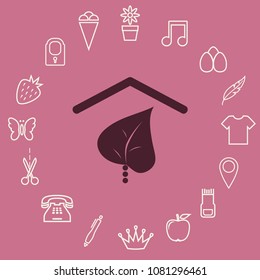 Green house sign, vector icon