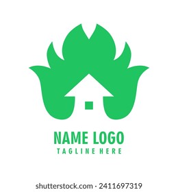 Green house simple and elegant logo