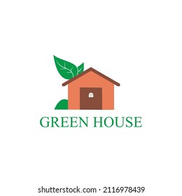 grünes Haus, einfaches Vektorlogo