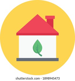 green house vector flat colour icon