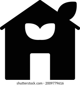 grünes Haus, Vektorsymbol