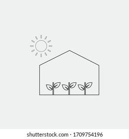 ecología del icono del vector de la casa verde