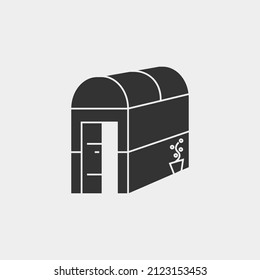 Green house vector icon illustration sign 