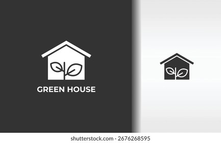 Ilustración De Símbolo Aislado De Vector, Icono O Logotipo De La Casa Verde