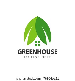 Green House Vector Template Design