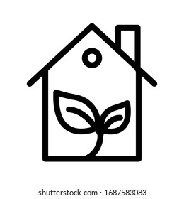 green house vector thin line icon 
