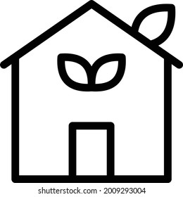 green house vector thin line icon