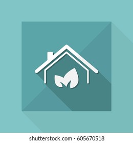 Green house - Vector web icon