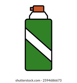 Green household insecticide spray icon. Vector.