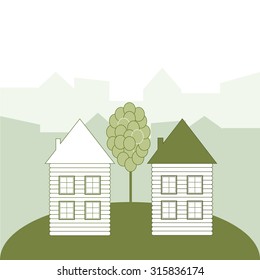 Green Houses, Think Green Concept