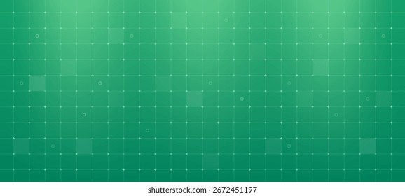 Green hud vector graphics background with grid. Digital geometric screen for ui design. Modern abstract display of futuristic technology.