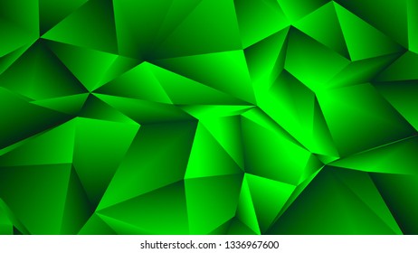 Green Hues Trendy Low Poly Banner Design