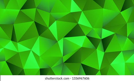 Green Hues Trendy Low Poly Backdrop Design