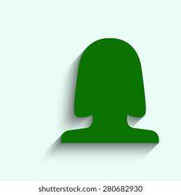 Green human profile picture