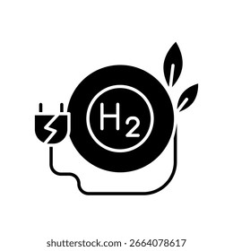 Ícone plano de cor verde hidrogênio.  Assine para página da Web, aplicativo móvel, botão, logotipo. Botão isolado.