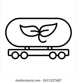 Green Hydrogen Line Icon Vector Illustration