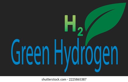 Ilustración de vectores con logotipo de hidrógeno verde