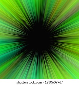 Green hypnotic abstract star burst background design - vector explosion illustration with blank space in the center
