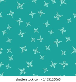 Green Ice cream icon isolated seamless pattern on green background. Sweet symbol.  Vector Illustration