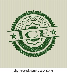 Green Ice grunge stamp
