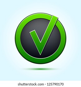 Green icon, approval