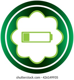 Green icon battery with strip