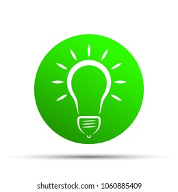 Green icon with bulb