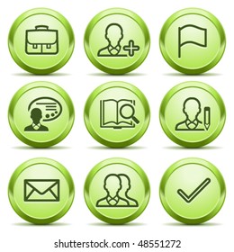Green icon with button 1