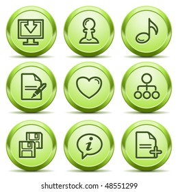 Green icon with button 10