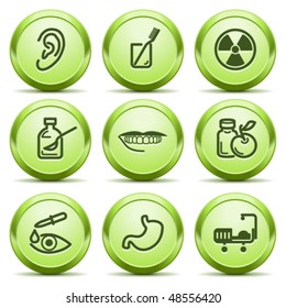 Green icon with button 15