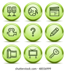 Green icon with button 28