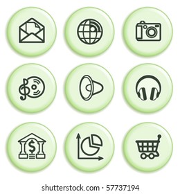 Green icon with button 5