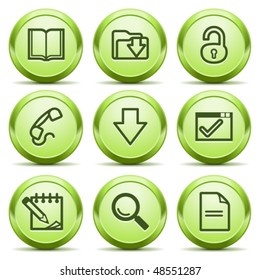 Green icon with button 6