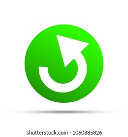 Green icon with circle arrow to back