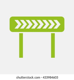 Green icon of Diversion on Light Gray background. Eps-10.