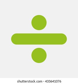 Green icon of Divide on Light Gray background. Eps-10.