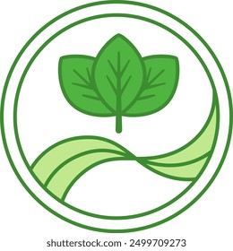 Green Icon High Potency Fiber. Vector Icon. Label for Medicine and Food Packaging
