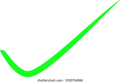 Grüne Icon-Illustration mit einem dünnen Häkchen