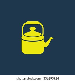 Green icon of Kattle on dark blue background. Eps.10