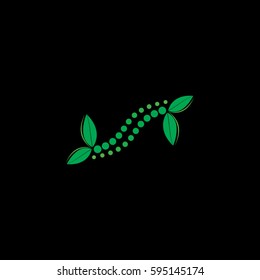 green icon leaf logo natural