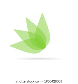 Green icon leaves leaves plant isolated on white background ,Vector illustration EPS 10