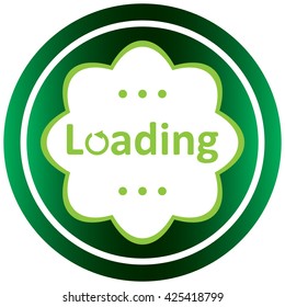 Green icon loading with point
