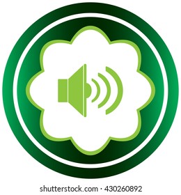 Green icon loudspeaker