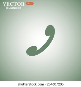 Green icon on a green background. challenge, answer the call. Vector illustration, EPS 10