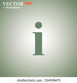 Green icon on a green background. icon of info,   vector illustration, EPS 10