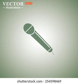 Green icon on a green background. live music, vector illustration, EPS 10