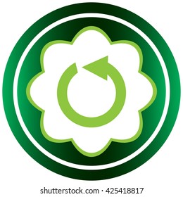 Green icon restart arrow